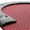 96 inches Poker Table Model 18755 Red with Cup Holders and Chips Tray