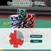 11.5g Poker Chip Set for Texas Holdem with Aluminum Case Clay Poker Chips Set