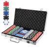 11.5g Poker Chip Set for Texas Holdem with Aluminum Case Clay Poker Chips Set